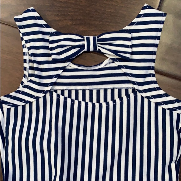 Gap Size Large Striped Bow Tank Dress - Picture 2 of 2